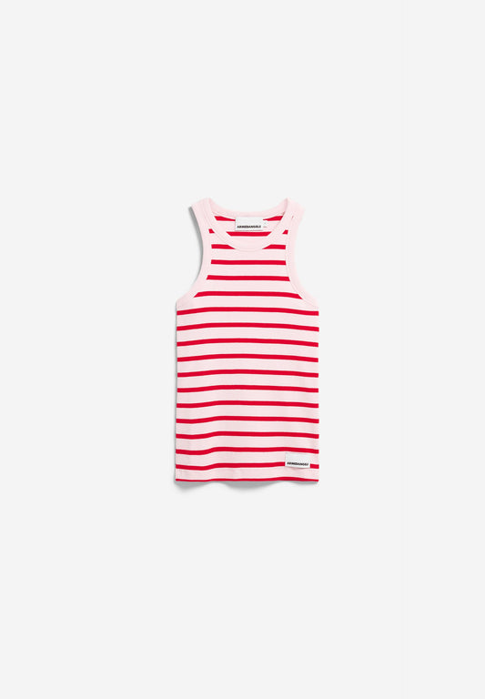Tank Top KANITAA STRIPES pink mist-mars red | ARMEDANGELS