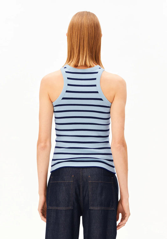 Tank Top KANITAA STRIPES blue glow-tinted navy | ARMEDANGELS