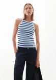 Tank Top KANITAA STRIPES blue glow-tinted navy | ARMEDANGELS