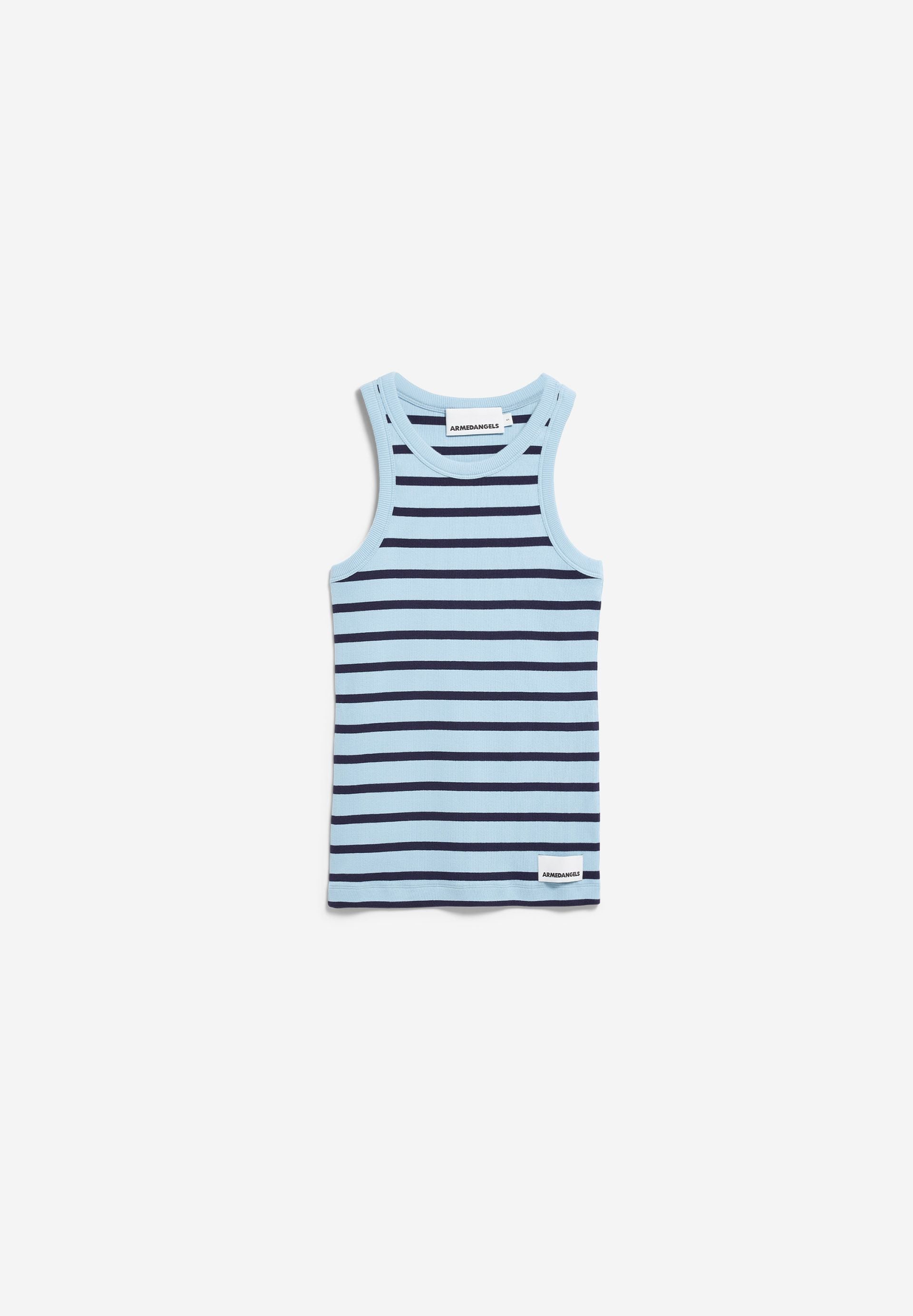 Tank Top KANITAA STRIPES blue glow-tinted navy | ARMEDANGELS