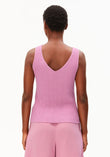 Stricktop LINEN BLEND KNIT TOP washed berry | ARMEDANGELS