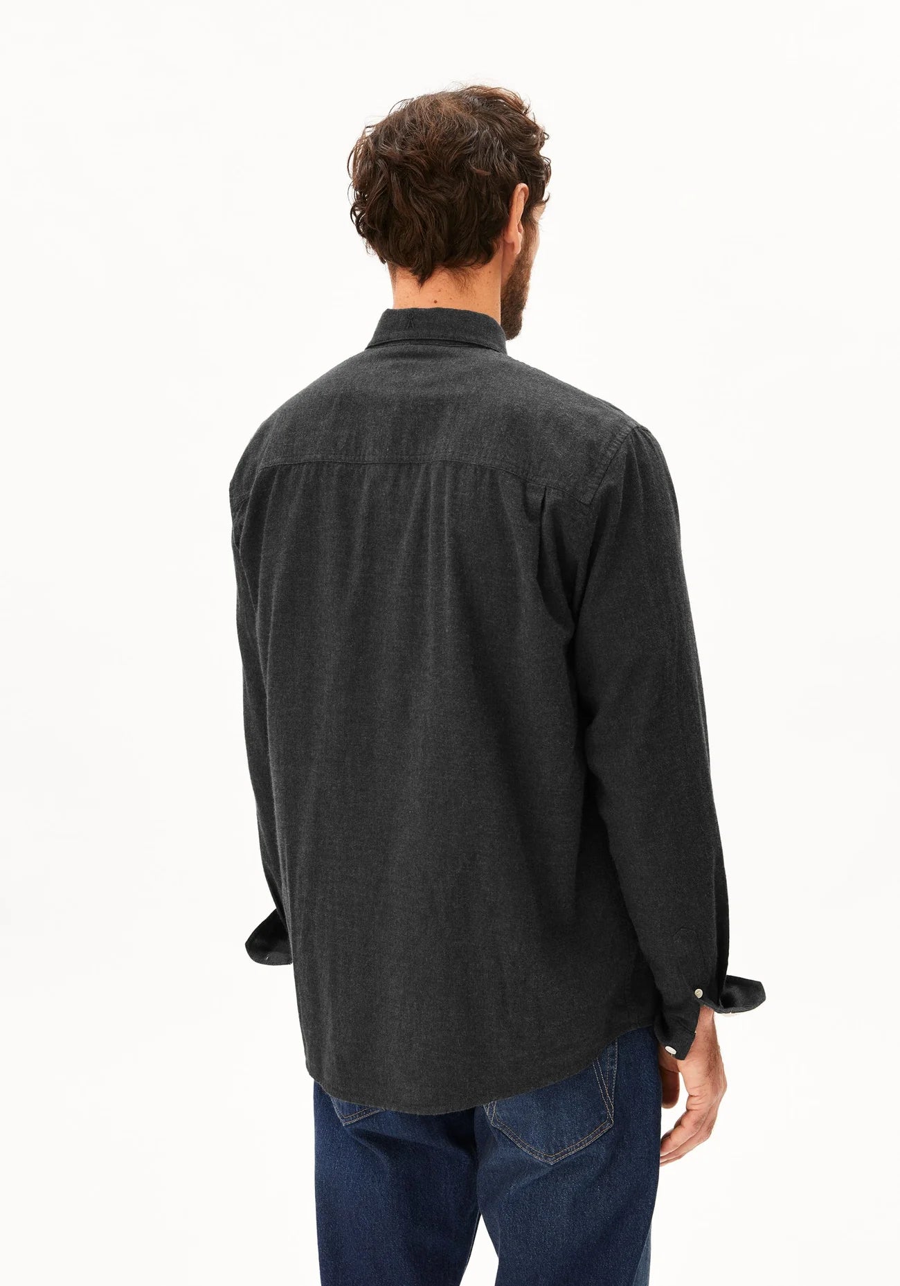 ARAAMO FLANNEL SHIRT anthrazit melange | ARMEDANGELS