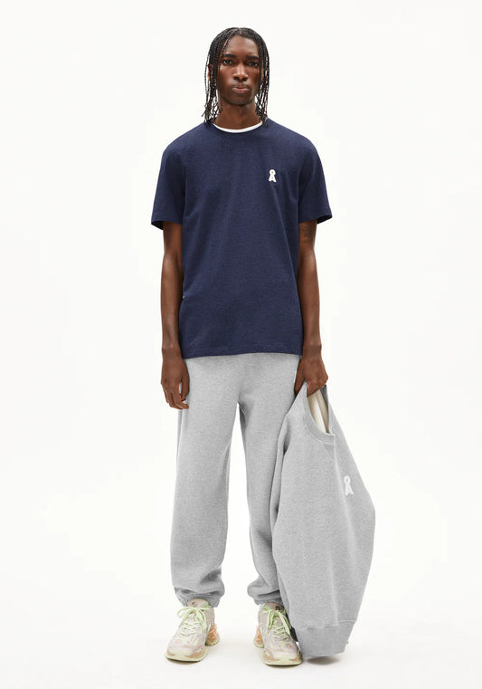 T-Shirt ICONIC Å MAARKOS MLNG blue melange  | ARMEDANGELS