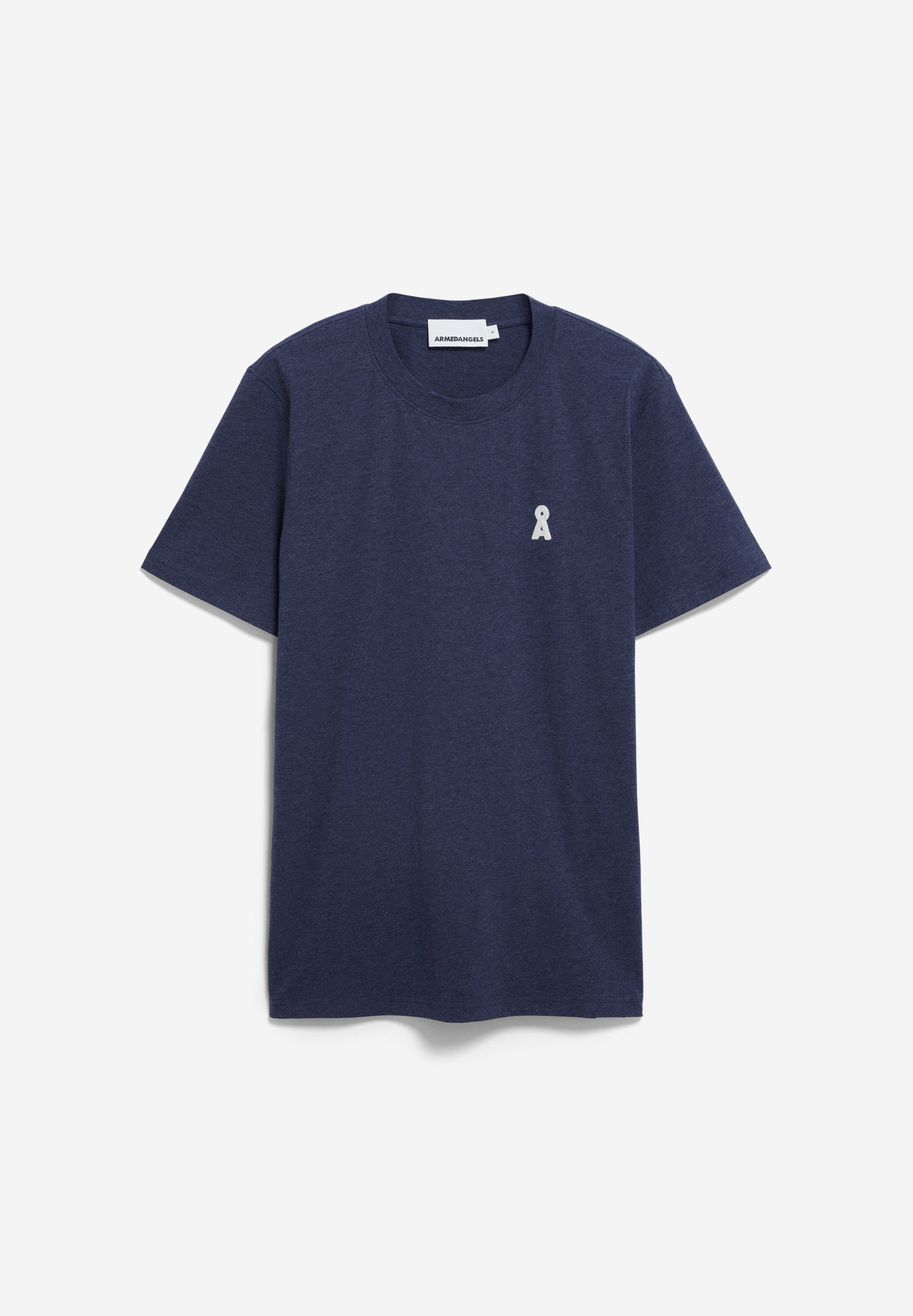 T-Shirt ICONIC Å MAARKOS MLNG blue melange  | ARMEDANGELS