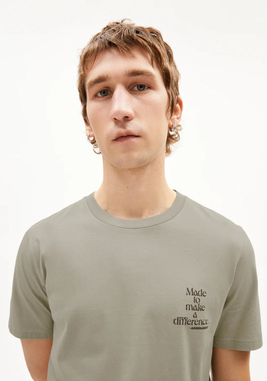T-Shirt JAAMES DIFFERENCE light sage  | ARMEDANGELS