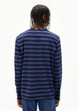 Longsleeve MAARKOS LS STRIPES BR blue melange-night sky | ARMEDANGELS