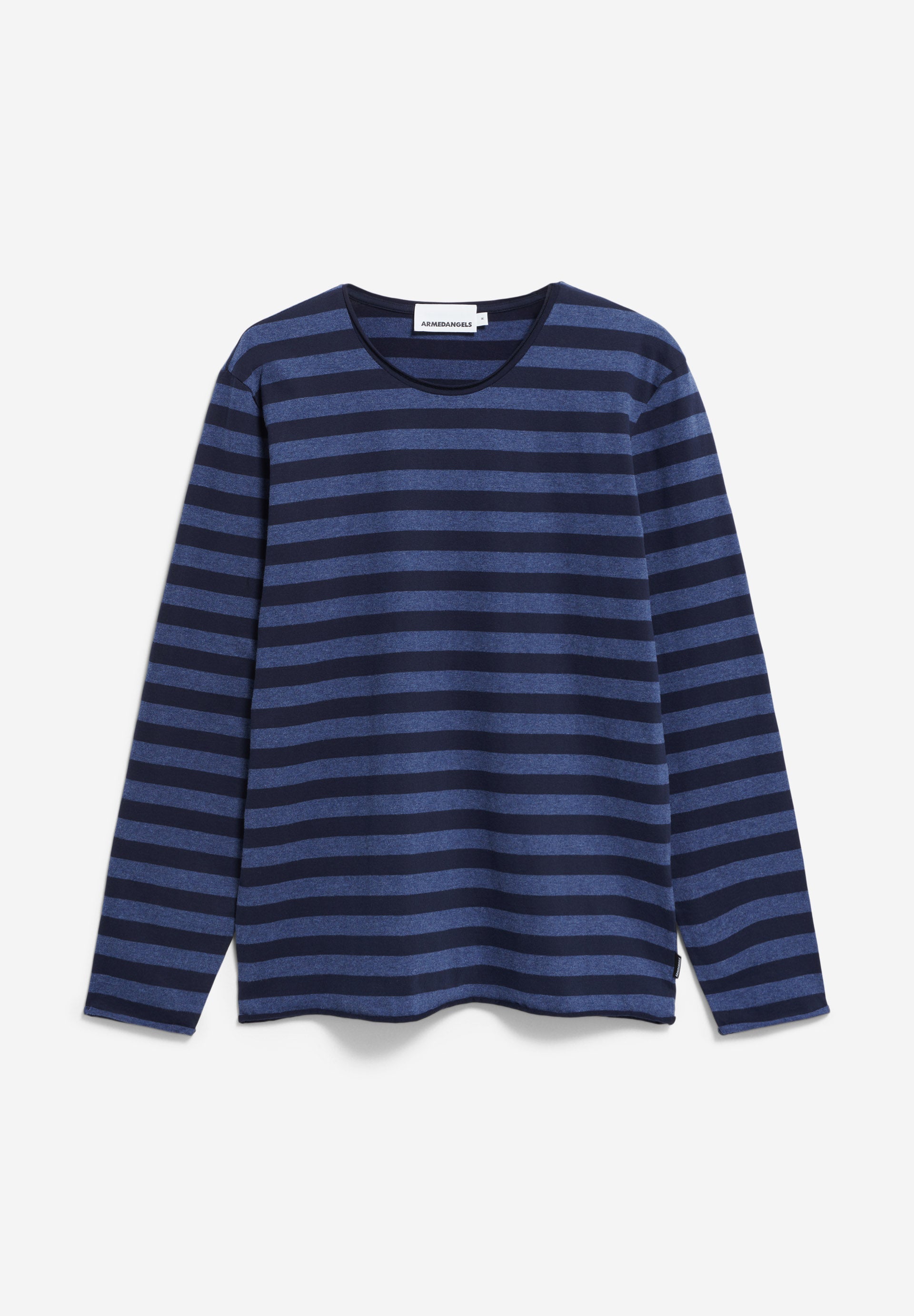 Longsleeve MAARKOS LS STRIPES BR blue melange-night sky | ARMEDANGELS