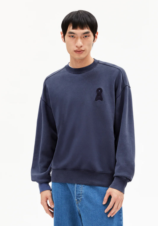 Sweatshirt ICONIC Å EMAAL GMT DYE blue noon washed | ARMEDANGELS