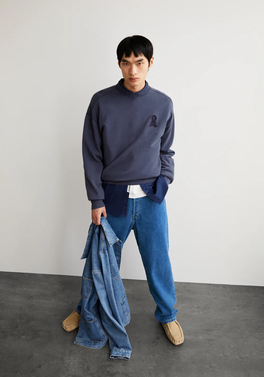 Sweatshirt ICONIC Å EMAAL GMT DYE blue noon washed | ARMEDANGELS