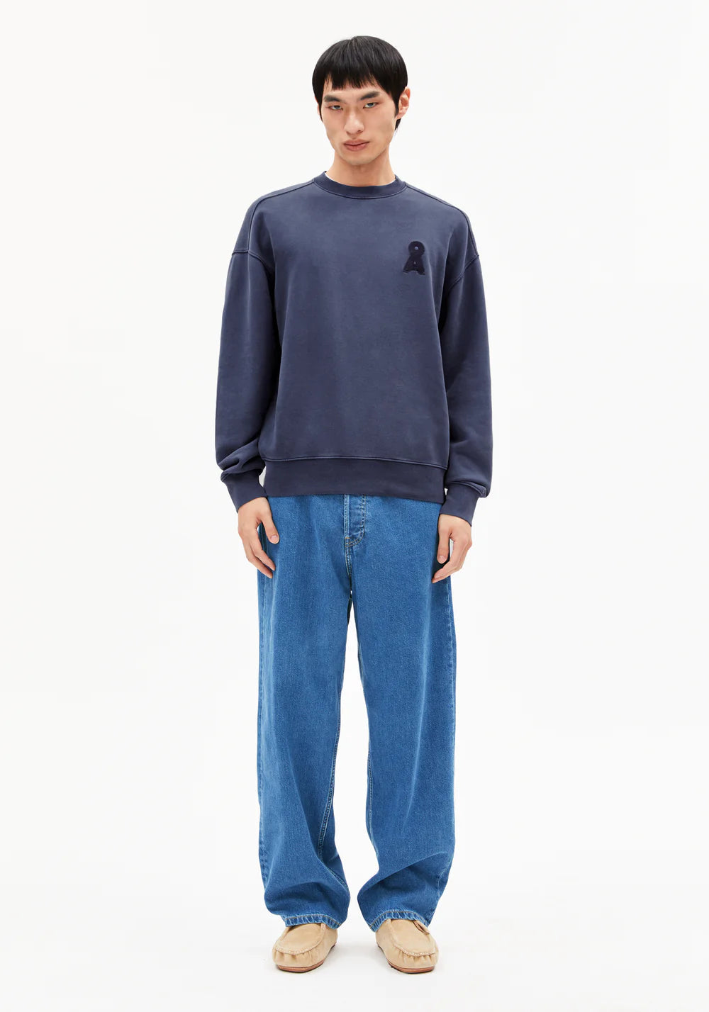 Sweatshirt ICONIC Å EMAAL GMT DYE blue noon washed | ARMEDANGELS