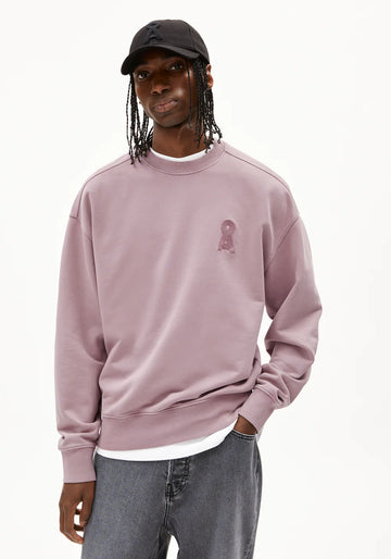Sweatshirt ICONIC Å EMAAL GMT DYE light grape washed | ARMEDANGELS