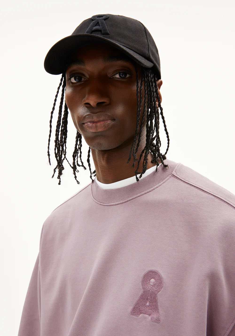 Sweatshirt ICONIC Å EMAAL GMT DYE light grape washed | ARMEDANGELS