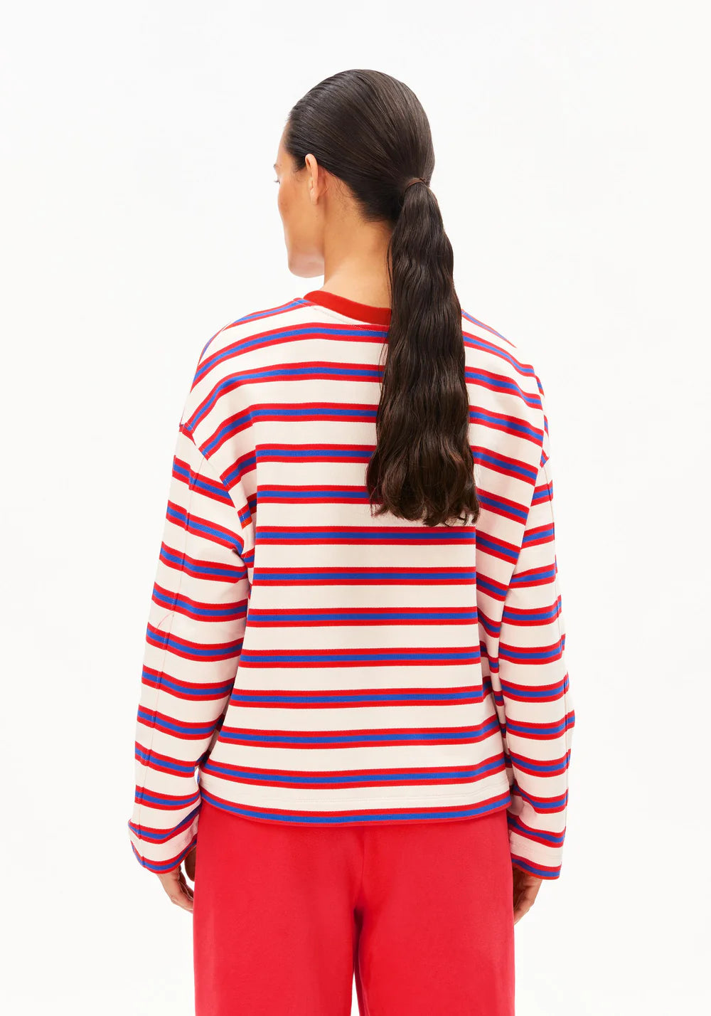 Sweatshirt ICONIC A FRANKAA BOLD undyed-mars red-dynamo blue | ARMEDANGELS