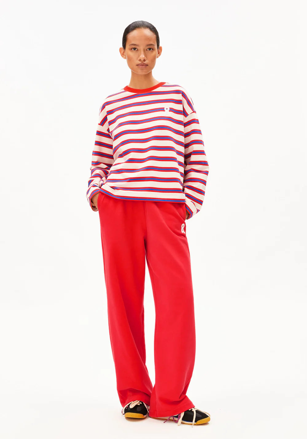 Sweatshirt ICONIC A FRANKAA BOLD undyed-mars red-dynamo blue | ARMEDANGELS