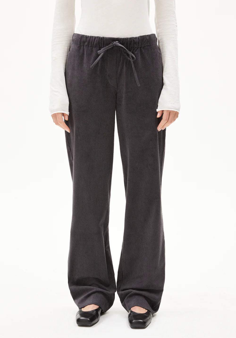 Hose JAIMILAA CORDUROY dark steel | ARMEDANGELS