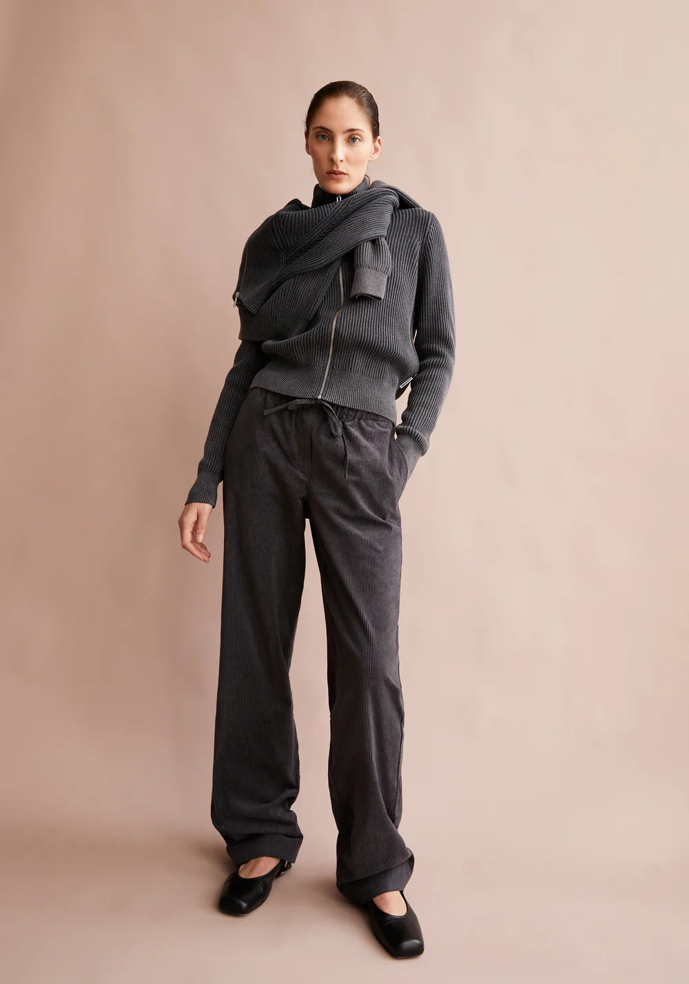 Hose JAIMILAA CORDUROY dark steel | ARMEDANGELS