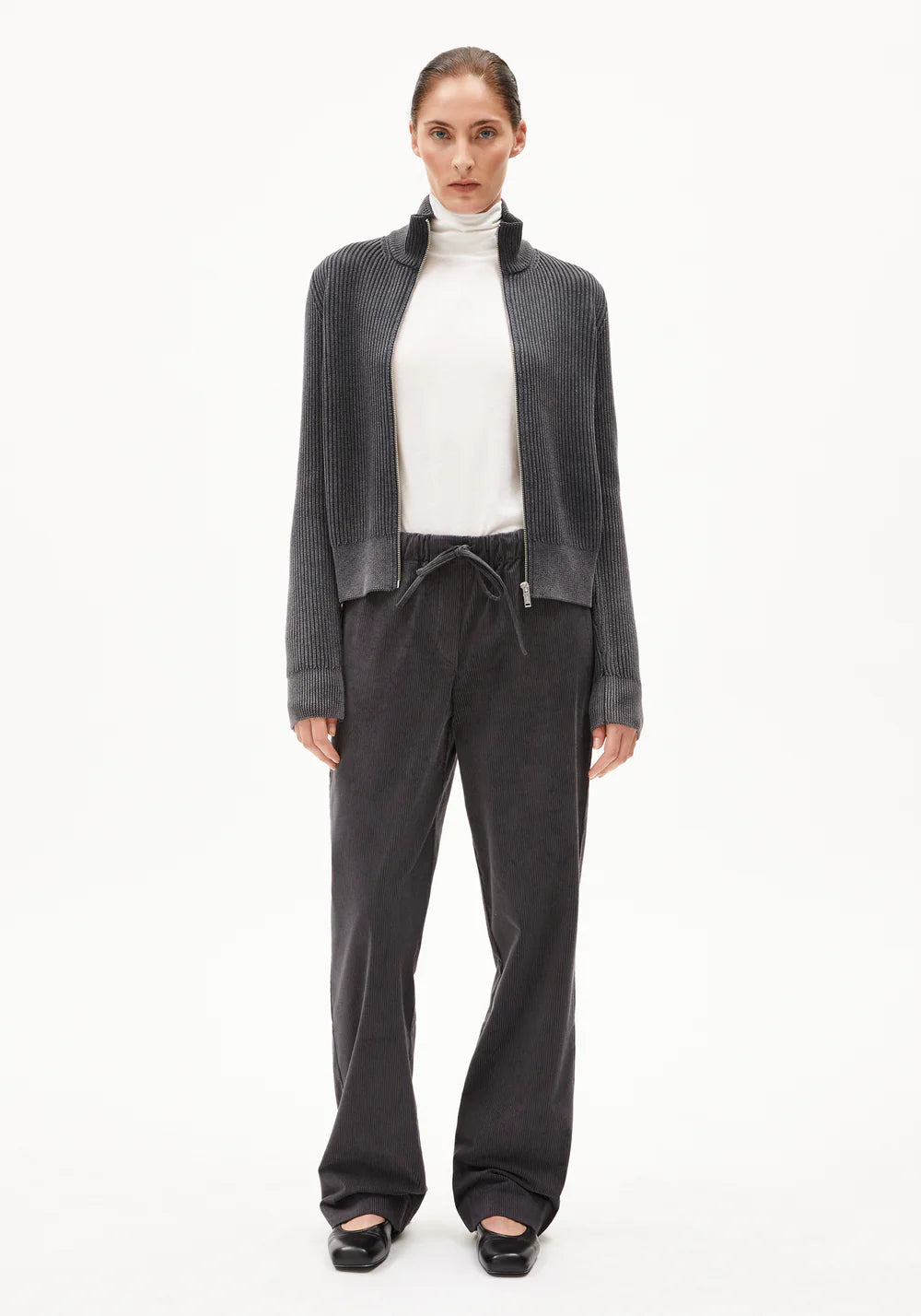 Hose JAIMILAA CORDUROY dark steel | ARMEDANGELS