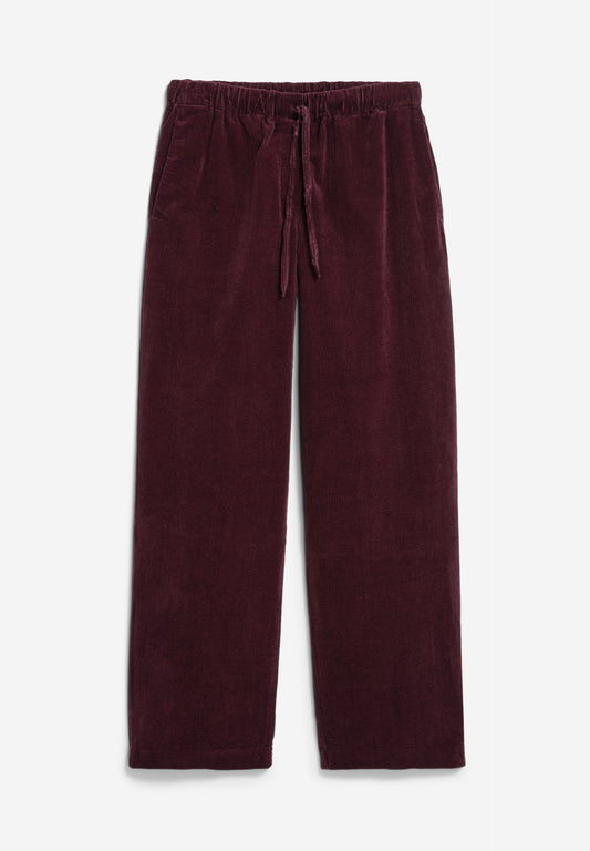 Hose JAIMILAA CORDUROY dark cranberry | ARMEDANGELS