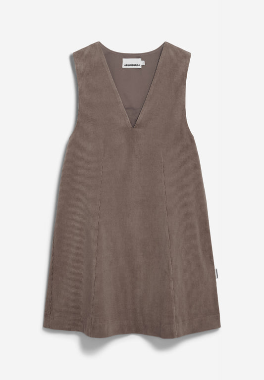 Kleid PINAAFO CORDUROY walnut cream | ARMEDANGELS