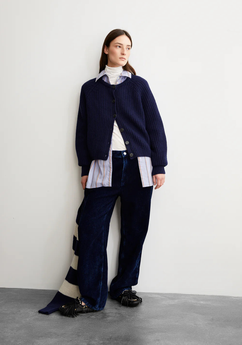 Strick Cardigan SELMAA tinted navy | ARMEDANGELS