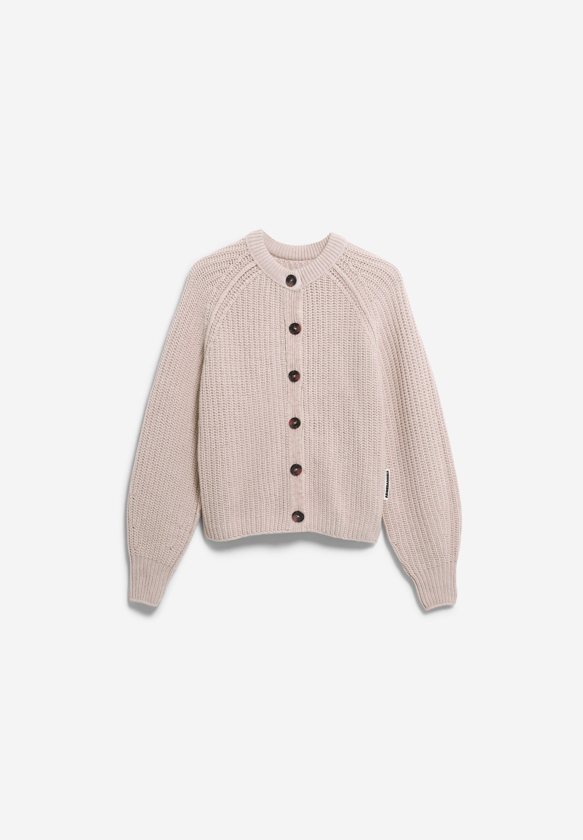RIB KNIT CARDIGAN honey melange | ARMEDANGELS