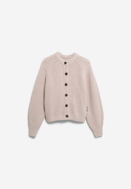 RIB KNIT CARDIGAN honey melange | ARMEDANGELS
