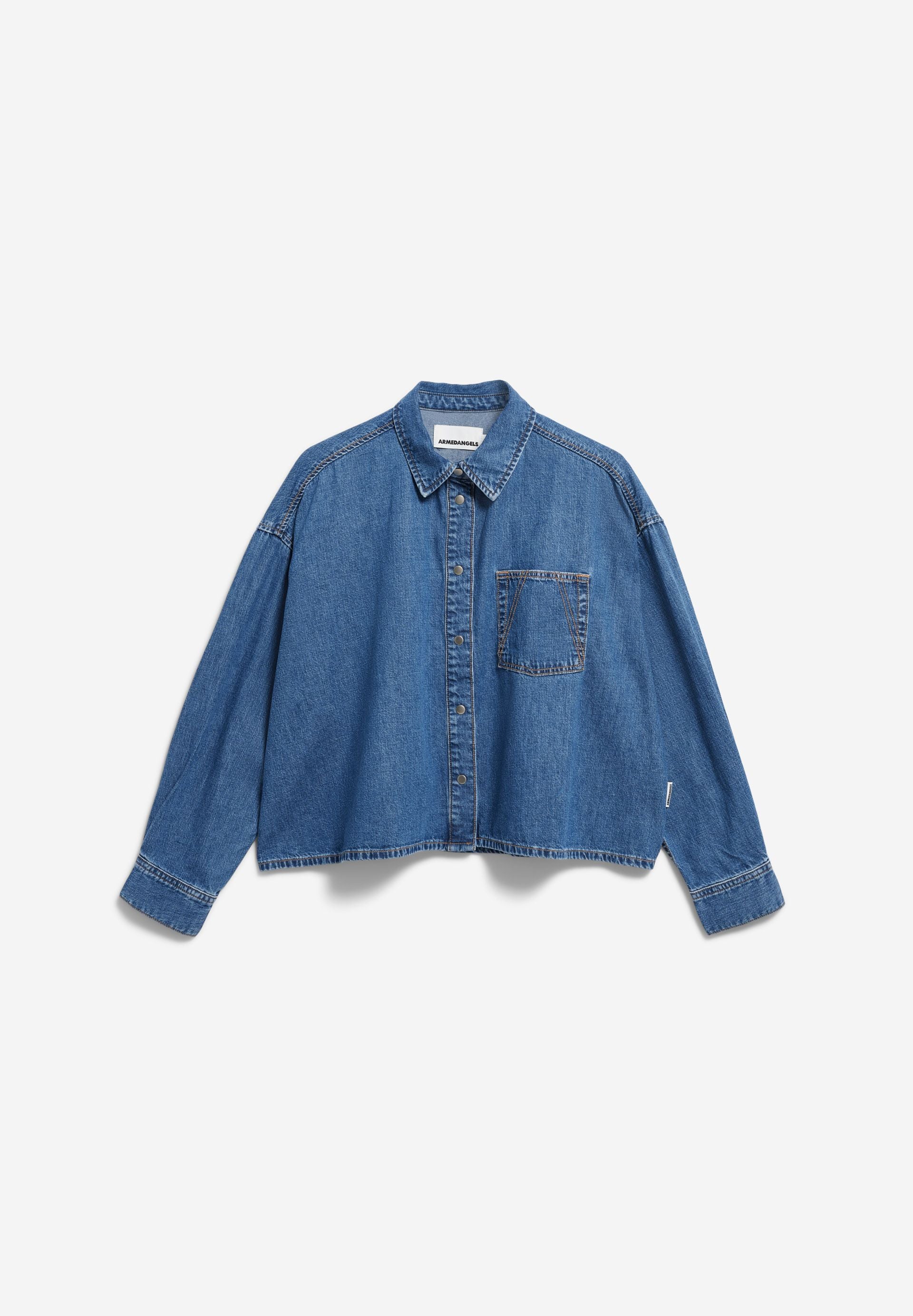NALAANI DENIM BLOUSE sea foam | ARMEDANGELS