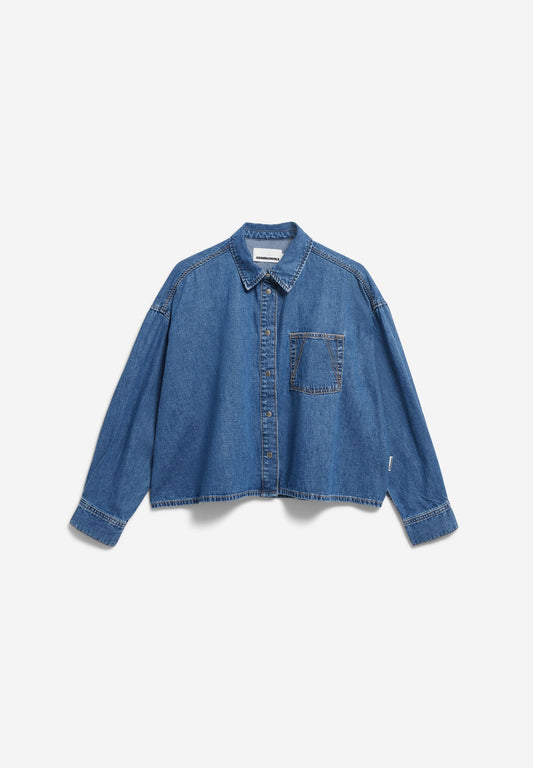 NALAANI DENIM BLOUSE sea foam | ARMEDANGELS