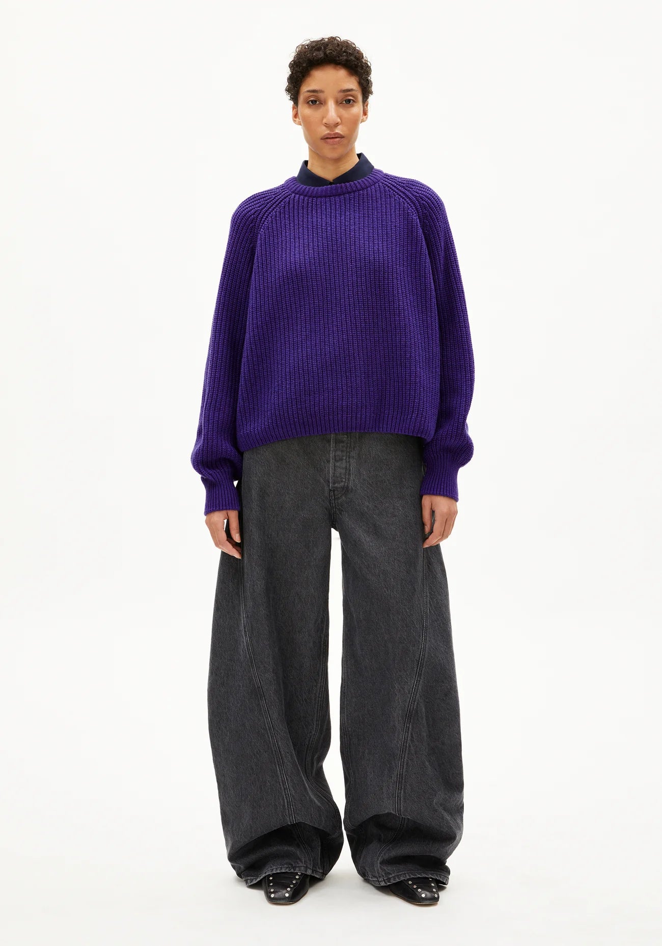 Strick Pullover KAAGI indigo lilac | ARMEDANGELS