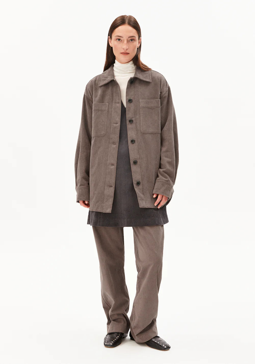 Overshirt ALMARAALI CORDUROY walnut cream | ARMEDANGELS