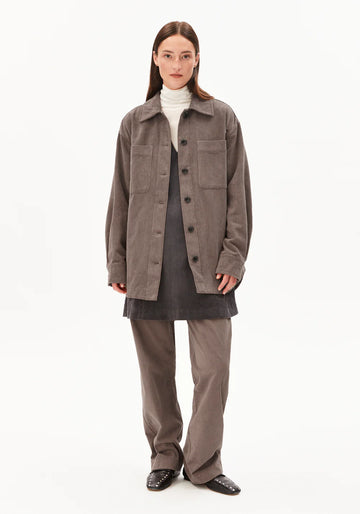 Overshirt ALMARAALI CORDUROY walnut cream | ARMEDANGELS