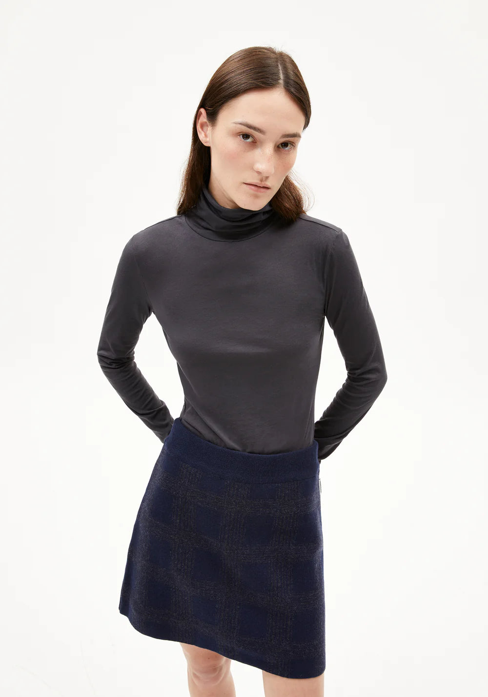 Longsleeve GRAZILIAA SOFT dark steel | ARMEDANGELS