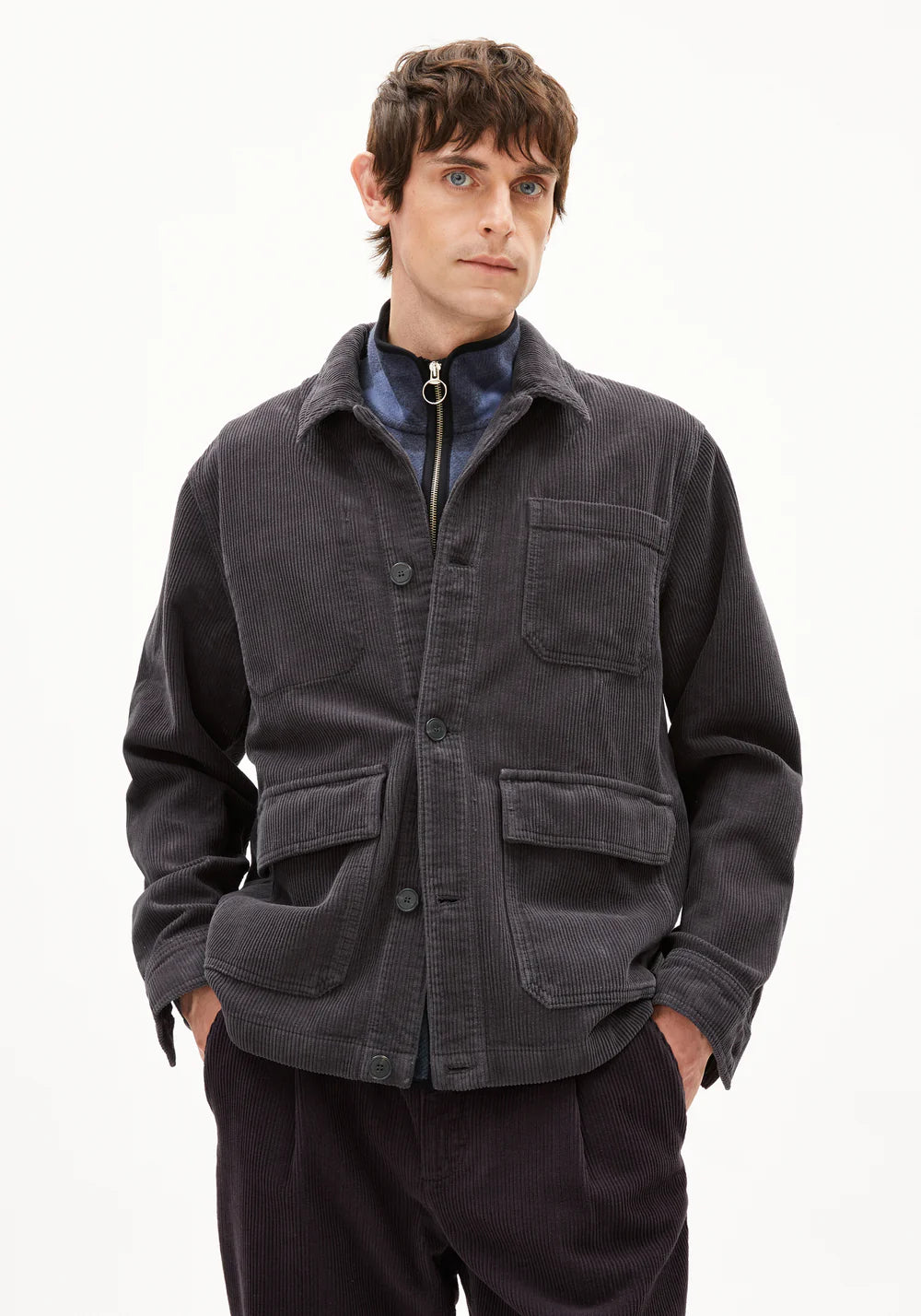 Overshirt AVAAN dark steel | ARMEDANGELS