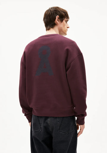 Sweatshirt EMAAL Å ZICK ZACK dark cranberry | ARMEDANGELS