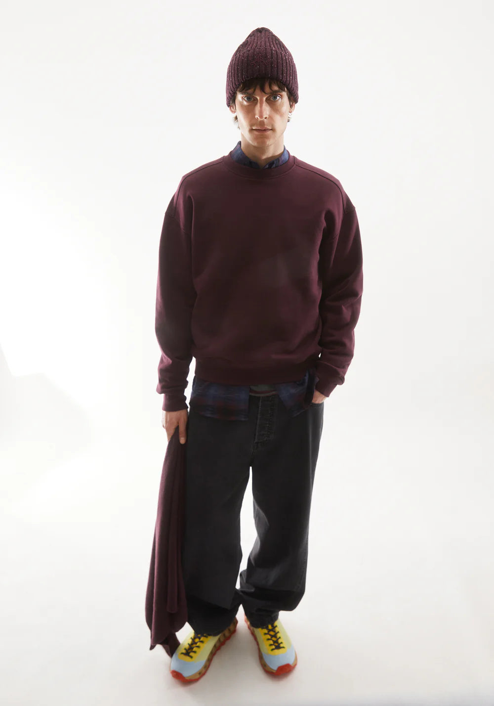 Sweatshirt EMAAL Å ZICK ZACK dark cranberry | ARMEDANGELS