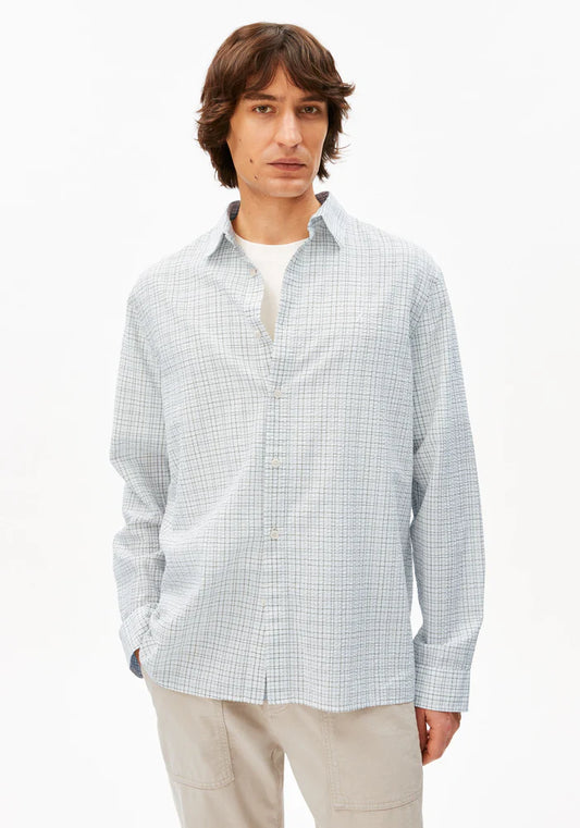Hemd CHECK LONGSLEEVE SHIRT fatigue green| ARMEDANGELS