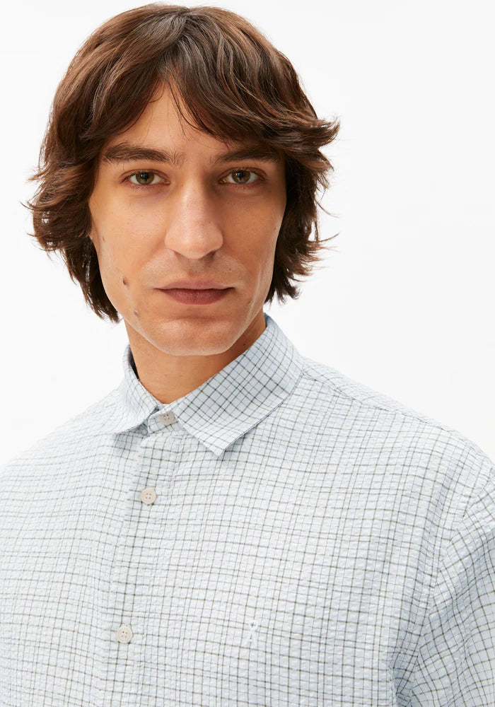 Hemd CHECK LONGSLEEVE SHIRT fatigue green| ARMEDANGELS