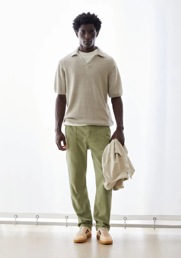 Hose COTTON LINEN PANT fatigue green | ARMEDANGELS