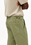 Hose COTTON LINEN PANT fatigue green | ARMEDANGELS