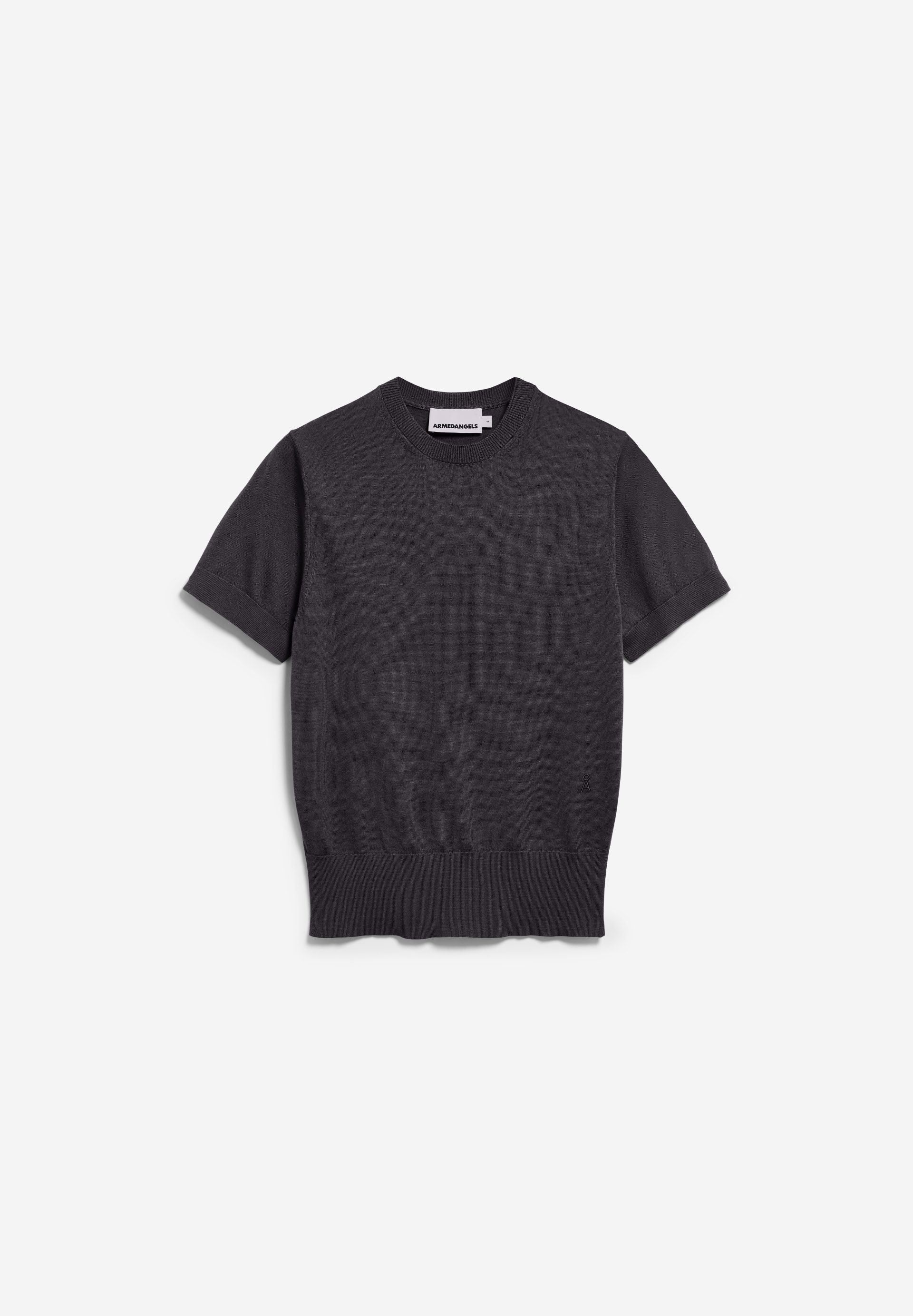 FINE S SL KNIT SWEATER dark steel | ARMEDANGELS