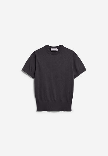 FINE S SL KNIT SWEATER dark steel | ARMEDANGELS