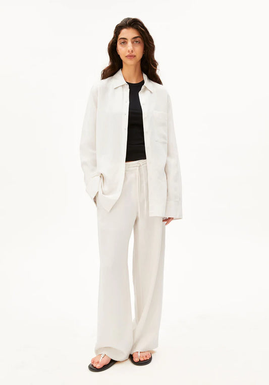 Bluse LINEN BLEND SHIRT oatmilk | ARMEDANGELS