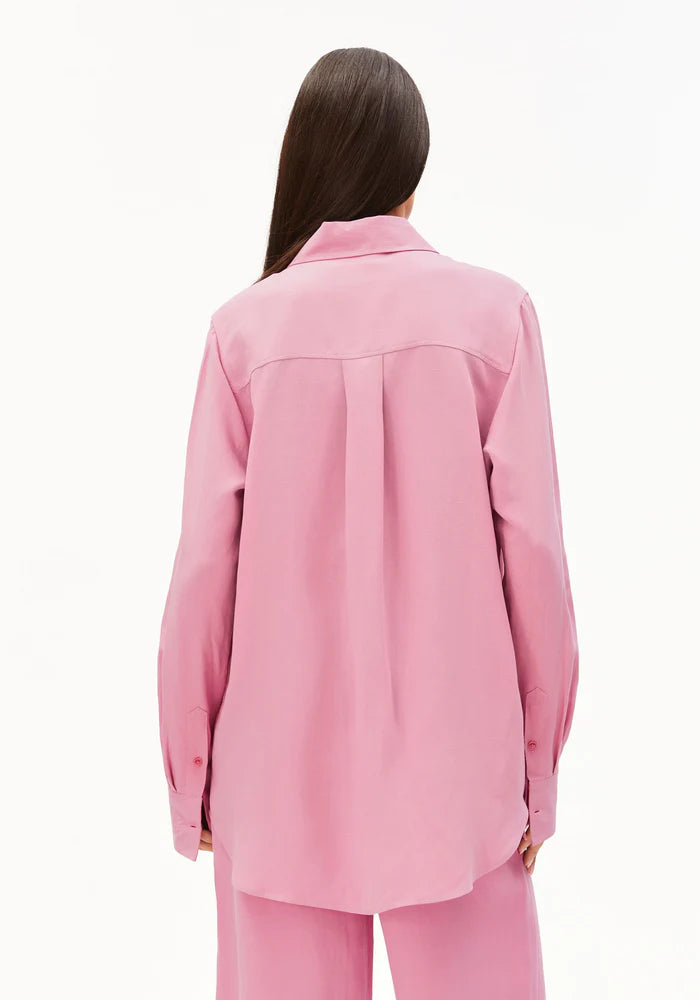 Bluse LINEN BLEND SHIRT washed berry | ARMEDANGELS