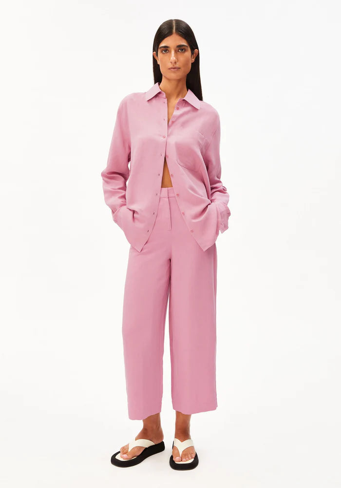 Bluse LINEN BLEND SHIRT washed berry | ARMEDANGELS