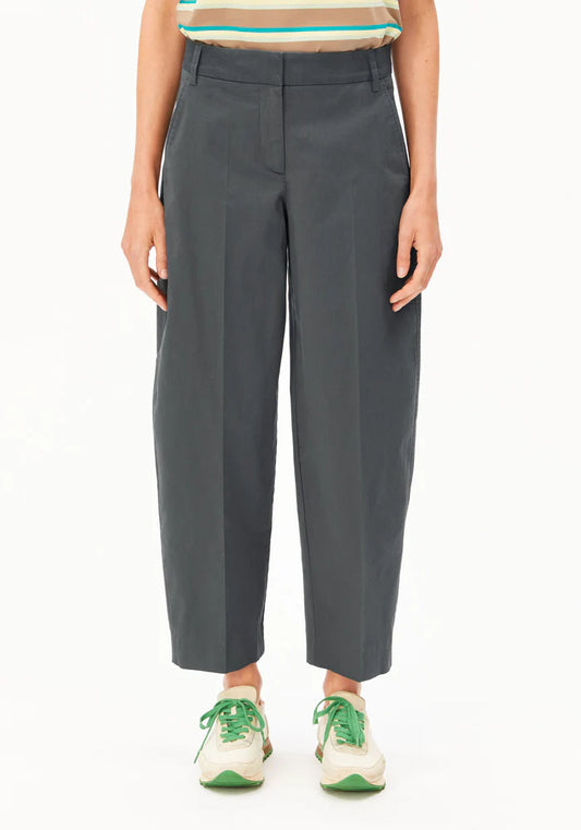 Hose BARREL LEG TWILL PANT space steel | ARMEDANGELS