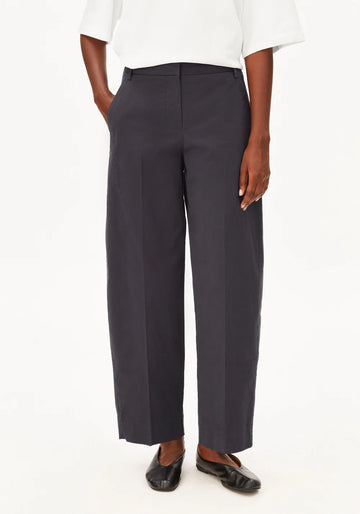BARREL LEG TWILL PANT dark steel | ARMEDANGELS