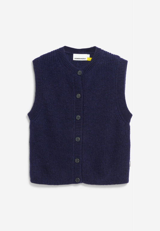 Strick Top HELGEAA PREMIUM tinted navy | ARMEDANGELS