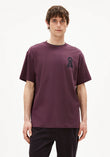 T-Shirt AADRU Å ZICK ZACK dark cranberry | ARMEDANGELS