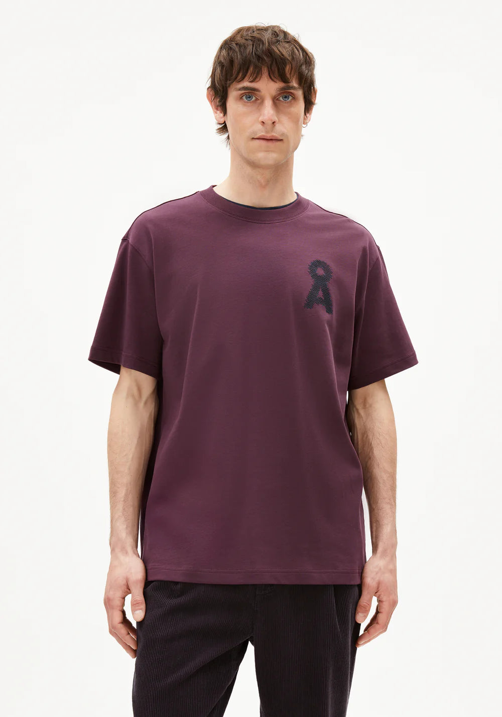 T-Shirt AADRU Å ZICK ZACK dark cranberry | ARMEDANGELS