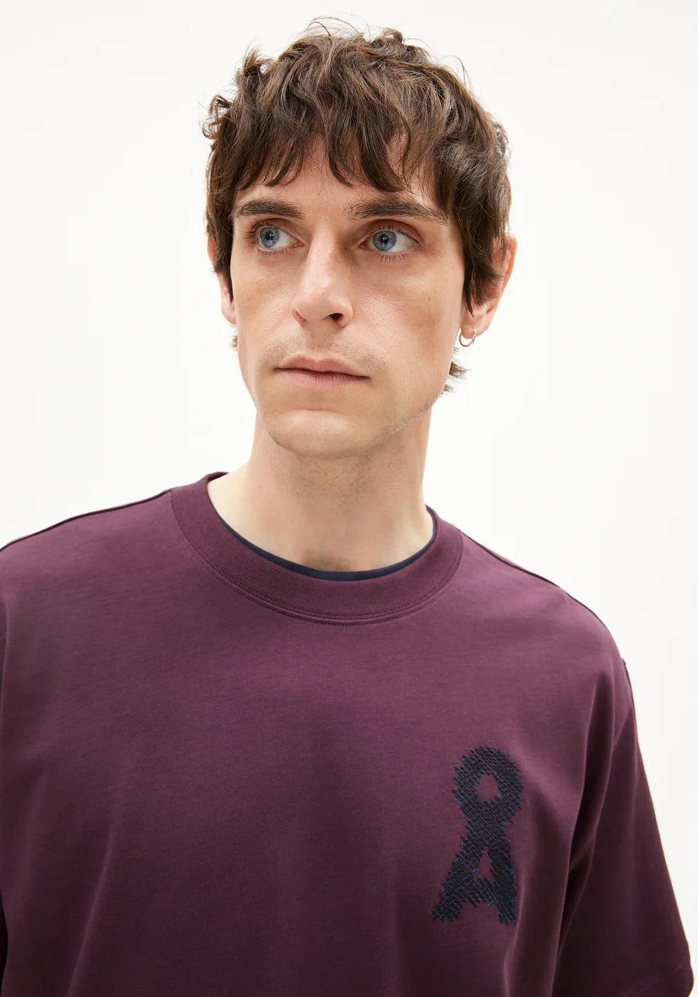 T-Shirt AADRU Å ZICK ZACK dark cranberry | ARMEDANGELS